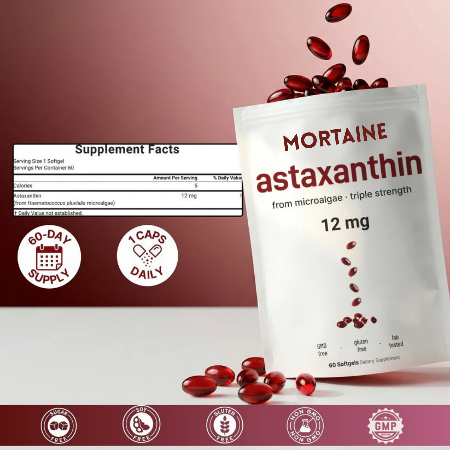Astaxanthin 12mg Softgels
